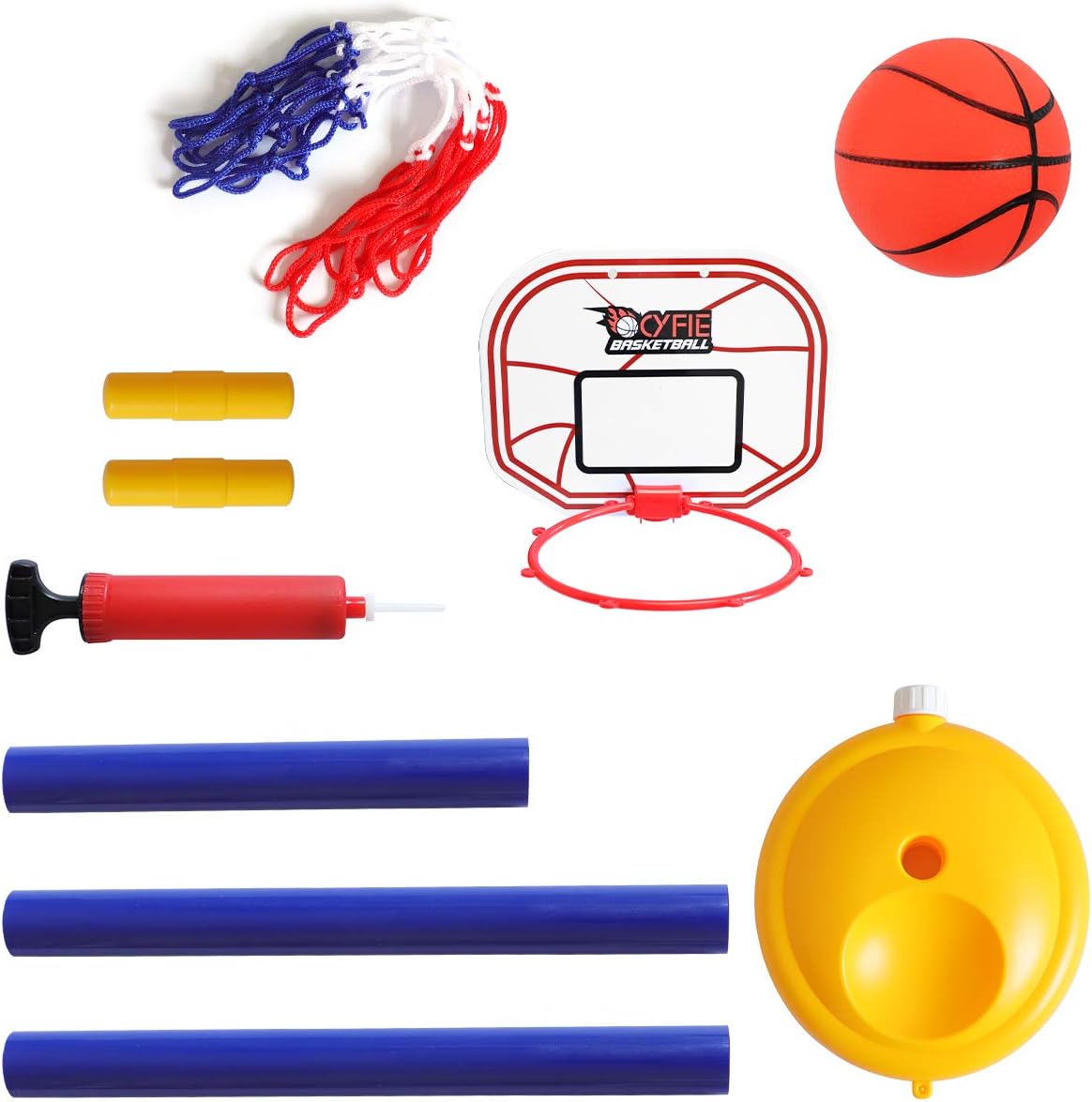 Cyfie Basketball Hoop for Kids, Adjustable Height 2.26ft - 3.48ft Basketball Stand Sports Game Play Indoor Outdoor Backyard Basketball Goal Toy for Boys Girls Children Toddlers (1-3 Years Old): Toys & Games