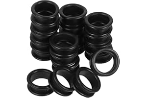 UTHCLO 20pcs Black Silicone Scissor Finger Rings Protective Grip Inserts for Hair Thinning Scissors