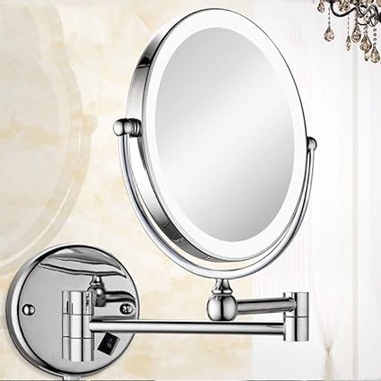 XINYAN JIA Espejo Pared para Cuarto Baño, 3X Espejo 8 Pulgadas Doble