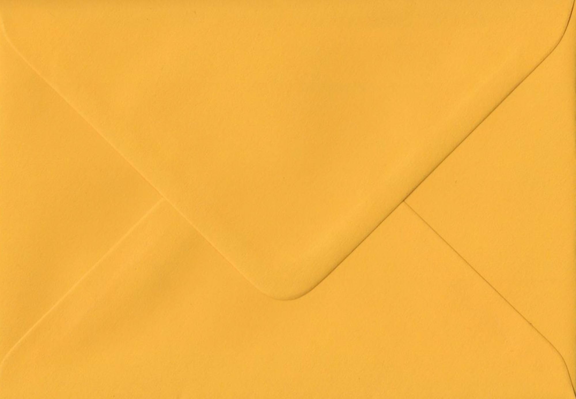 25 Mustard Coloured 133mm x 184mm (5" x 7") Gummed Diamond Flap 100gsm Envelopes