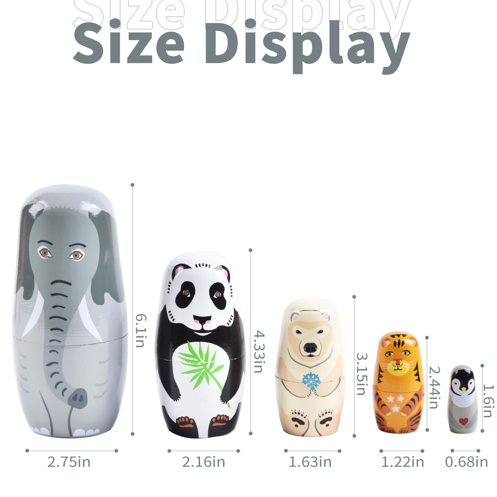 Tngan Nesting Dolls, 5Pcs 6