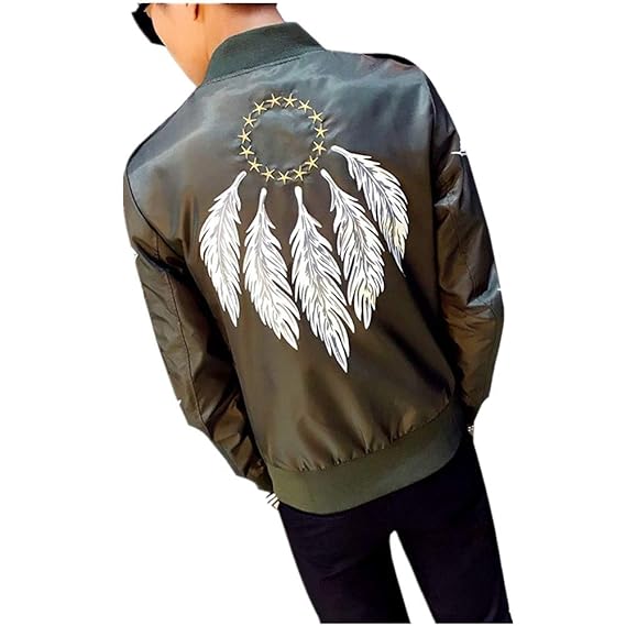 Amazon Fnbkフライトジャケット Ma 1 ミリタリー ジャケット 刺繍