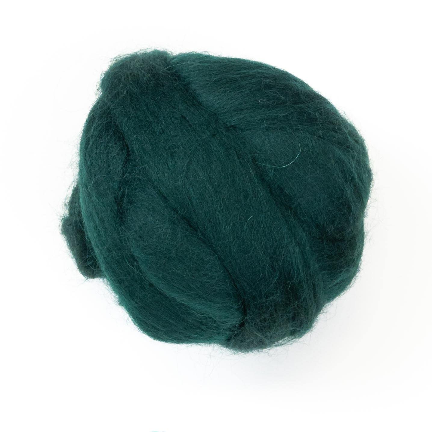 Kondoos Coloured 225 gram Natural Wool roving Tops, Best Wool for Needle Felting, Wet Felting, handcrafts, Spinning and Stuffing Fleece. (English Green) — image 1
