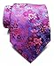 Secdtie Men's Rose Red Purple Tie Floral Woven Silk Paisley Formal Necktie B04