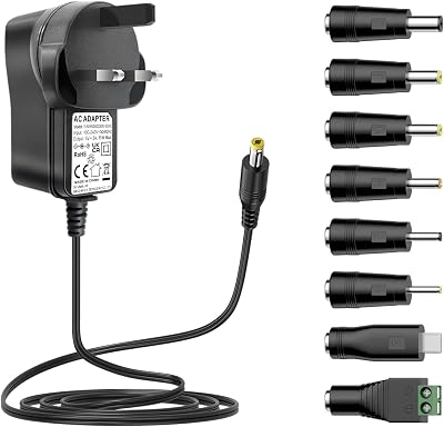 Zolt 5V 3A Power Supply 15W with 8 DC Connectors 100-240V AC Input