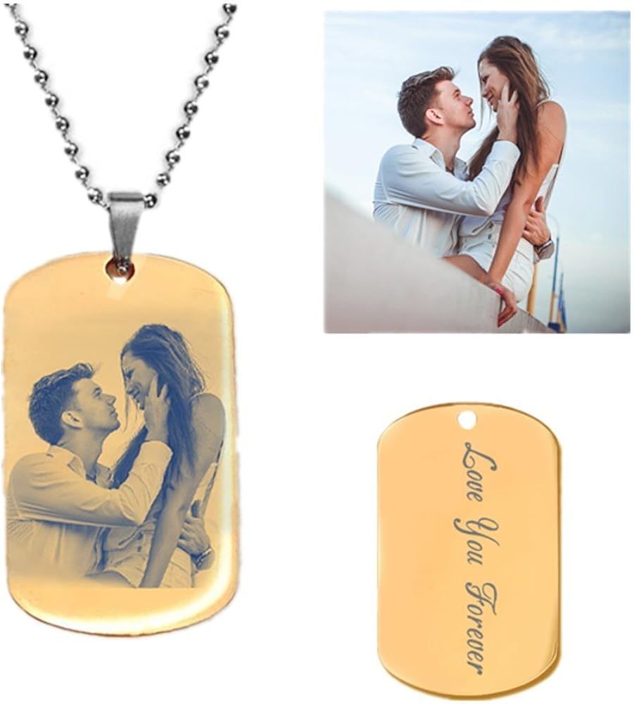 Customize Photo NecklacePersonalized Your Picture Stainless Steel