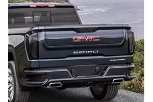 Rvinyl Tail Light Tint Covers Compatible with GMC Sierra 2019-2025 - Blackout Smoke