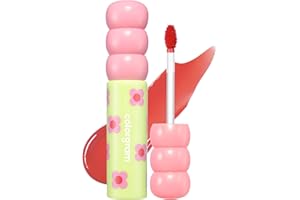 COLORGRAM Fruity Glass Tint 02 Dewy Grapefruit | Korean High Shine Lip Plumper | Glossy Lip Gloss with Subtle Orange Shade | Buildable, Blendable, Moisturizing, Non-Sticky, Long-Lasting, | 0.11 Oz
