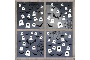 CROWNED BEAUTY Halloween Static Window Clings, 9 Sheets 96 Pcs Reusable Non-Adhesive Removable Glass Decals Stickers for Indoor Outdoor Halloween Party Decorations