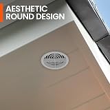 SmartHome 4 Pack 68mm White Plastic Round Soffit Air Vents UV Resistant Roof view 3