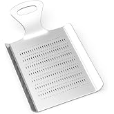 Natier Compact Stainless Steel Grater, Mirror-Polished Grinder for Garlic, Ginger, Nutmeg, Wasabi and Chocolate