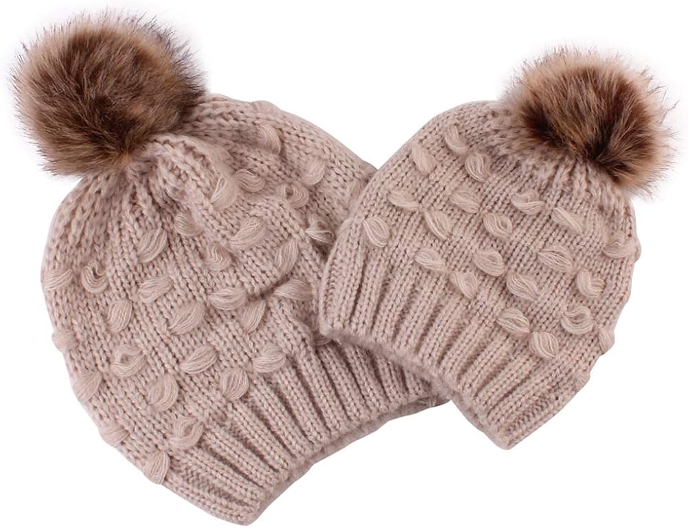 khaki bobble hat
