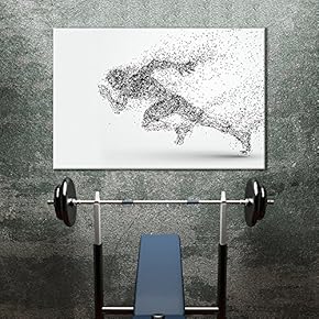 Sports Theme Abstract Shape a Running Man Formed Dots