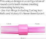 Omenluck Vintage Double Head Heatless Curl Hairbrush Tool Pink for All Hair view 2