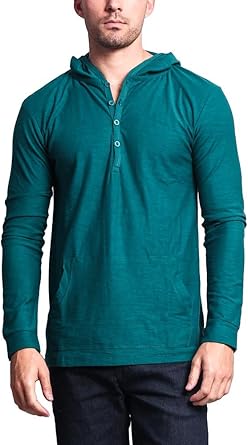 lightweight henley hoodie