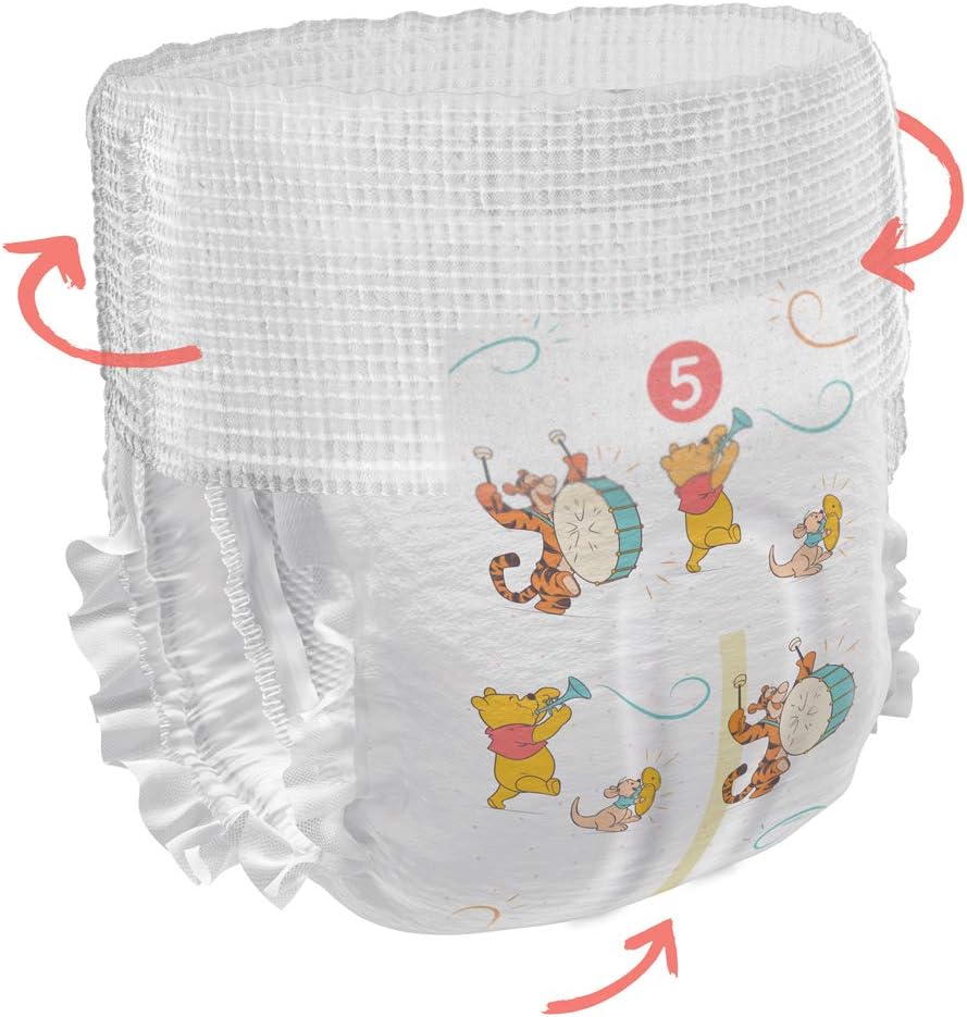 Amazon Brand - Mama Bear Disney Nappy Pants, Size 5 (12-17 kg), 140 Count (2 Packs of 70), White, Monthly Pack - Image 5