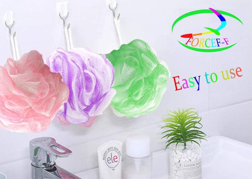 3pack Bath Sponge Loofahs, Exfoliate Shower Bath Loofah. Mesh Pouf Shower Ball and Beauty Bathing Accessories.: Health & Personal Care