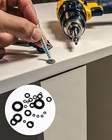 Leryati 500 Pcs Nylon Washers Set Black Round Spacers M2-M10 Assorted view 6