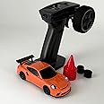 WPLDEWAN Mini RC Drift Car with Gyro 1/43 Scale Remote Control Drift Car 4WD Race Model Indoor with ESP Gyroscope 2.4GHz Proportional Throttle Steering Drifting Hobby RC Toy for Adult