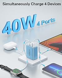 USB C Charger Block, 2-Pack 40W USB C Fast Charging