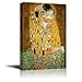 wall26 Canvas Print Wall Art The Kiss by Gustav Klimt People Historic Illustrations Fine Art Traditional Scenic Colorful Multicolor Ultra for Living Room, Bedroom, Office - 16