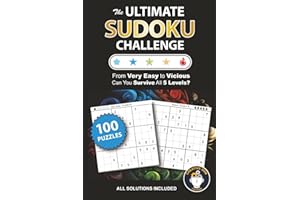 The Ultimate Sudoku Challenge: 5 Levels of Difficulty - From Very Easy to Vicious - Can You Survive All 5 Levels? - Large Pri