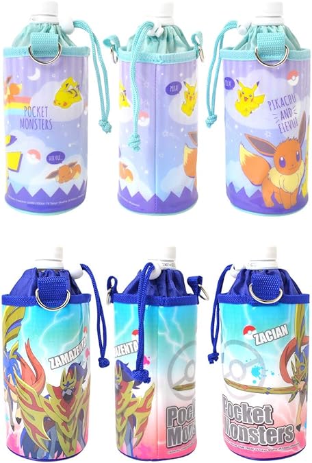 Amazon Co Jp ペットボトルカバー ポケモン ピカチュウ イーブイ 水筒 カバー 500ml ショルダー ボトルホルダー 肩掛け シューズ バッグ