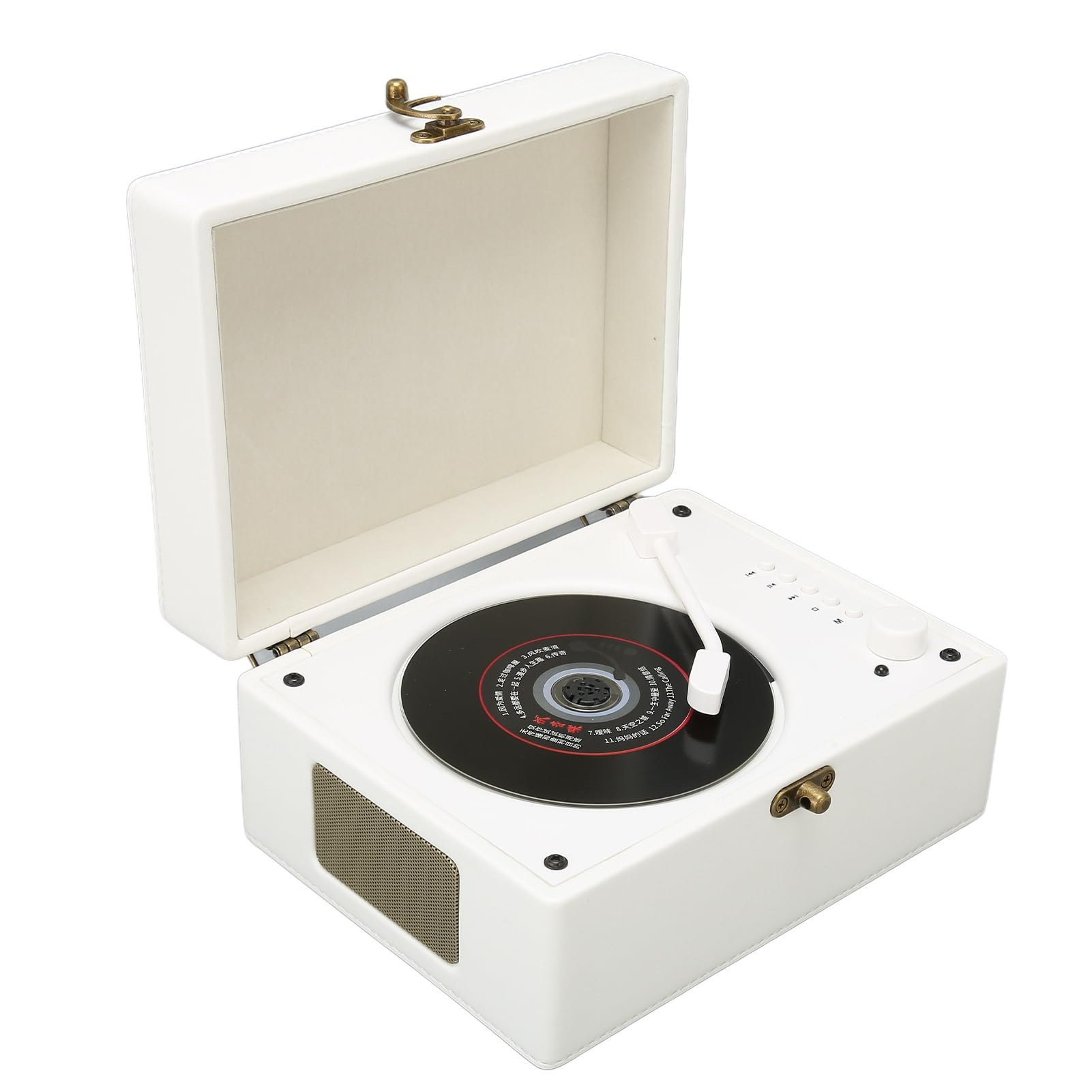 CD Player with AUX USB Headphone Jack CD Record Player for Home Kids Adults (White)