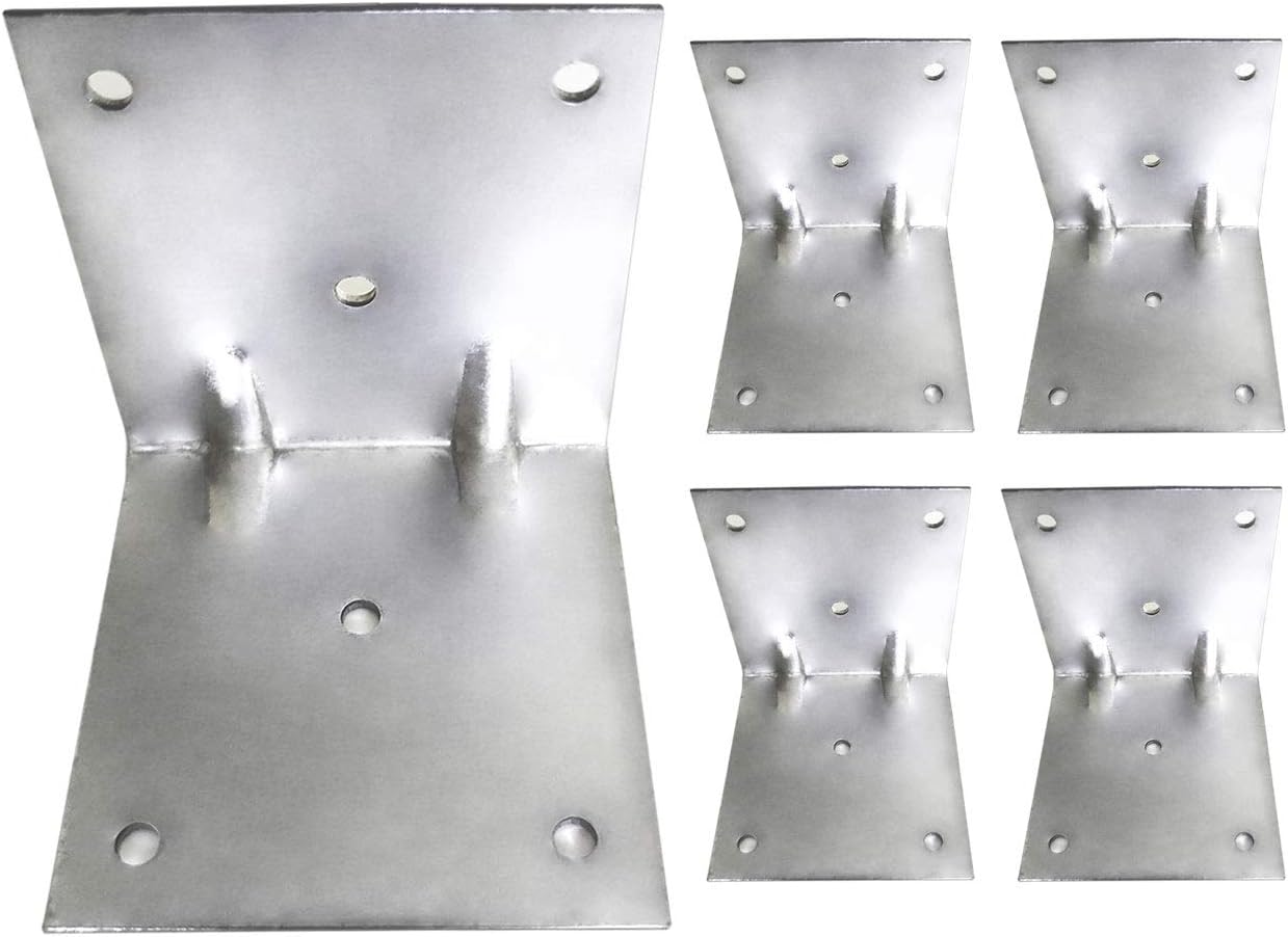 OMIDEAS 10 x Corner Brackets (70 x 70 x 70) Angle Reinforced Metal Braces Wood Timber Galvanised Steel Sheet Connecting Joining Fixing L Repair Connector
