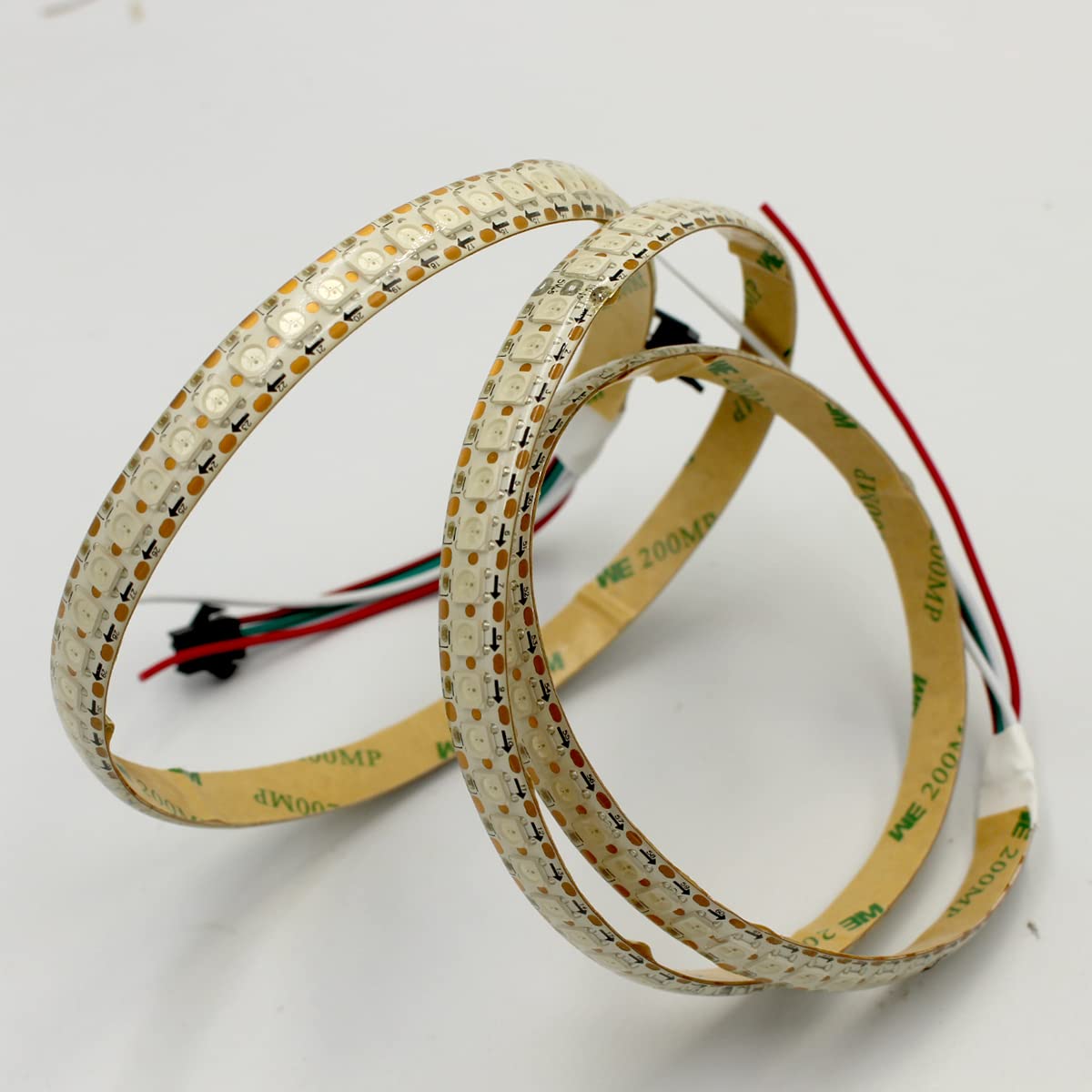 Boarda 5V WS2812B Individually addressable LED Strip Light,1m 144 Pixels RGB 5050SMD Programmable WS2812B White PCB Dream Color DIY Projects Strip Lighting