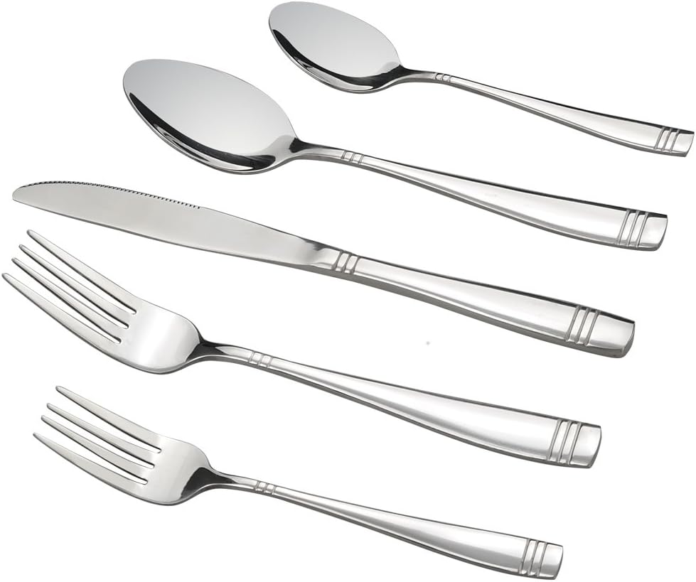 Obston 80-Piece Flatware Set Stainless Steel, Service for 16