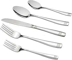 Obston 80-Piece Flatware Set Stainless Steel, Service for 16