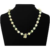 Gemstone Necklace Handmade One of a Kind Men's Women's Unisex Raw Aquamarine, Serpintine, Ghost Crystal, Green Chalcedony Gemstones Art Jewelry Necklace