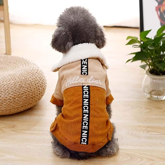 Amazon Co Jp ずっと北 犬服 厚く子犬猫の服 小型犬 秋冬 ぬいぐるみクリスマス ペット服 モコモコ セータードッグウェア Xsコスチューム ジャケット犬子犬ソフトコットン衣装コート お散歩 飛ぶ毛の対策 動き易い 着用と脱着が簡単 服 ファッション小物