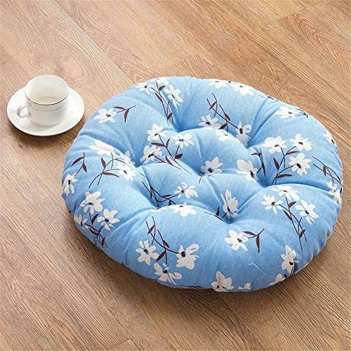 Uther Thick Round Chair Pad Cushions Soft Tatami Seats Pads Rug Door Mats(Flower,19.7x19.7 inch)