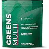 Greens Multi (Superberry Flavor) | Daily Nutritional Blend with Vitamins, Prebiotics & Probiotics | 8g Single Scoop