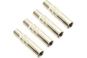 laffoonparts 4 Pcs Tire Valve Stem Extenders, Universal Tire Valve Extension Valve Adapter for Car Truck Van (Silver)