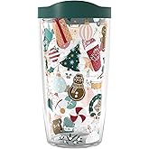 Tervis Christmas - Holiday Yule Icons Made in USA Double Walled Insulated Tumbler Travel Cup Keeps Drinks Cold & Hot, 16oz, Classic