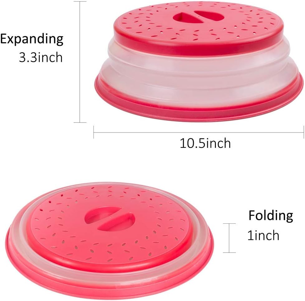 Microwave Collapsible Folding Silicone Cover (1) Screen Splatter