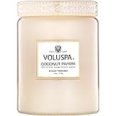 Voluspa Coconut Papaya, Large Candle Jar, 18 oz, 100 Hour Burn Time, Coconut Wax for Clean Burning, Handcrafted in The USA