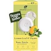 Enviroscent Non-Toxic* Air Freshener Plug-In Plug Hub&reg; Kit for Home, 1 Pack | Non-Toxic* Air Freshener w/ Lemon Leaf &amp; Thyme Scent | Fits Standard Outlets for Daily Use | Pet-Friendly w/ Paper Refill