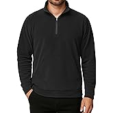 Askdeer Men's Quarter Zip Pullover Mock Neck Polar Fleece Sweatshirt Thermal Winter Sweater with Pocket