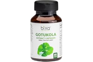 bixa BOTANICAL Ayurvedic Natural Herbal Supplement Gotu Kola (Centella Asiatica) Pure Authentic Premium Quality | Improve Overall Health (60 Count (Pack of 1), Gotu Kola Extract Capsules)