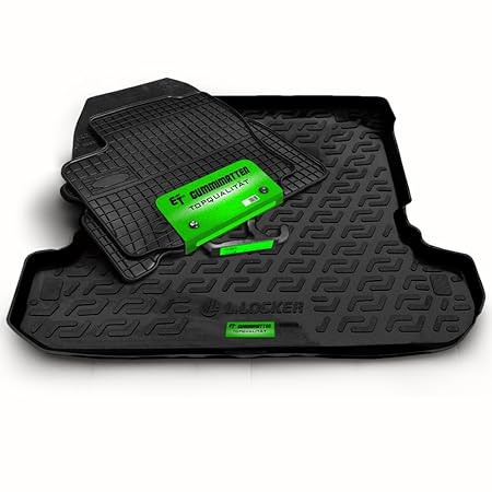 (Fahrzeugtyp wählbar) SET - Gummifussmatten & Kofferraumwanne passend für Skoda Octavia 2 1Z Kombi ab 2004-2012