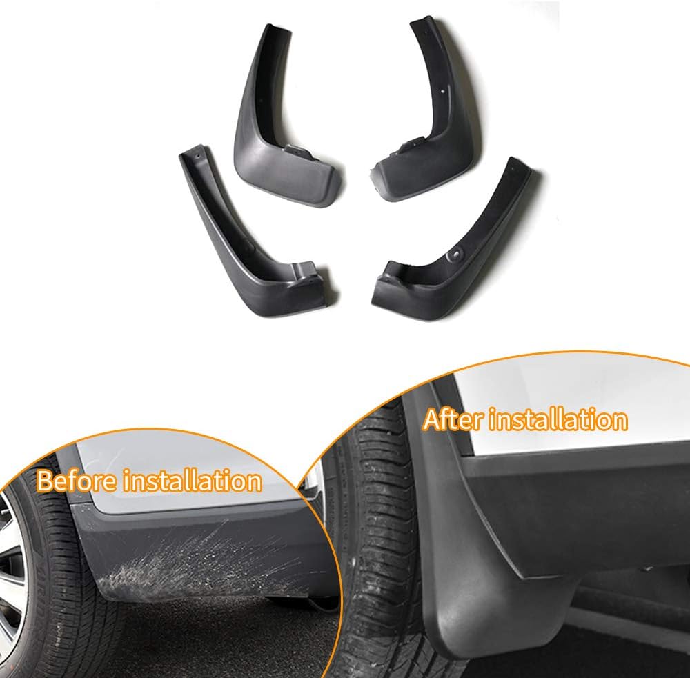 SureKit Car Custom Mud Flaps Splash Guards for Toyota Vios 2008-2013, 2014-2019 Fender Flares Mudflaps Mudguards Front and Rear Wheel 4Pcs