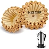 Percolator Coffee Filters for Elite Gourmet Coffee Percolator 12 Cup | 100 Pcs Coffee Filters for Percolators, Effective Blocking of Grounds on Pot Base, Pre-Punched Hole, Balanced Thickness