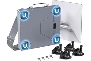 2026 Upgraded Starlink Mini Case, Heavy Duty Magnetic Mount (200Lbs) & Suction Cup Mount for Car/RV/Boat, Shockproof Case wit