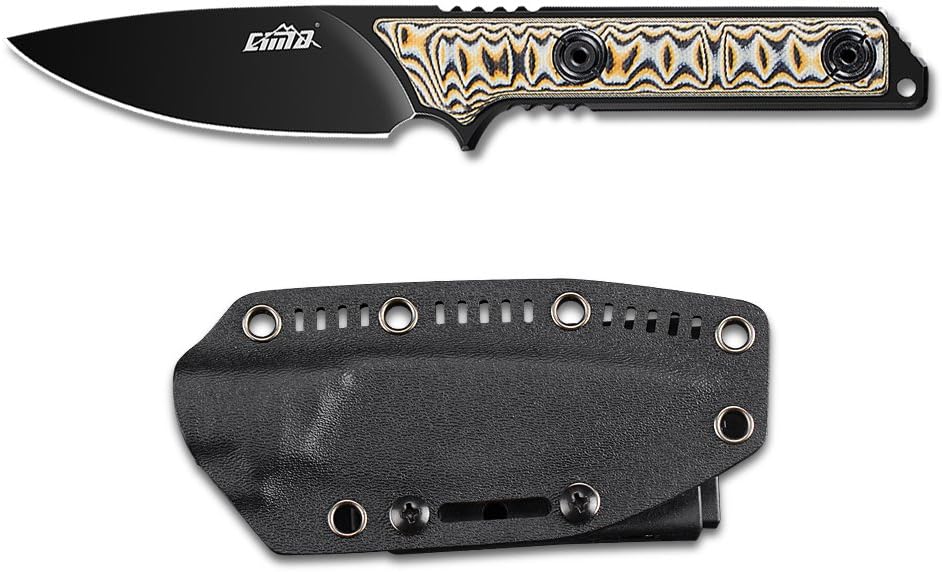 CIMA gsc511 Full Tang 1095 high Carbon Steel Fixed Blade Hunting Survive Knife with Micarta Handle,K Sheath