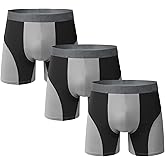 KatarkmaisWANG Men's Cotton Boxer Briefs Pack - Soft Cotton Underwear for Men with Y-Shaped Support Pouch, Moisture Wicking