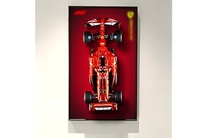 WETCEAOM Display Wallboard for Lego Technic Ferrari SF-24 F1 Car 42207, Compatible with Ferrari F1 Car Display Frame, Ideas for Lego Car Wall Mount Display Lovers, Only Frame (31.5x19.7in)